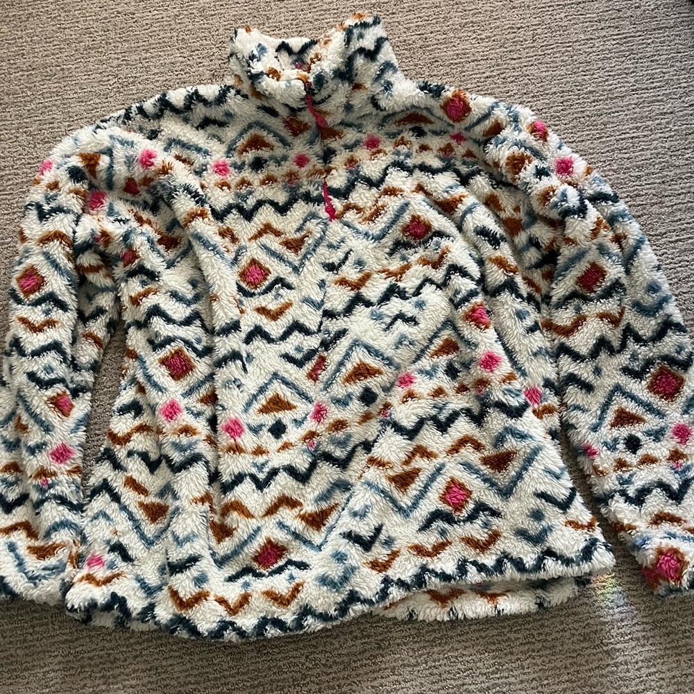 Eddie Bauer half zip Sherpa jacket